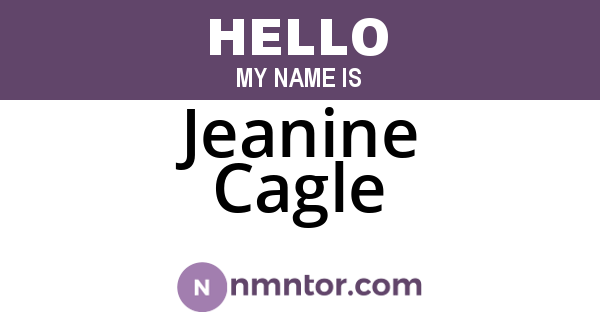 Jeanine Cagle