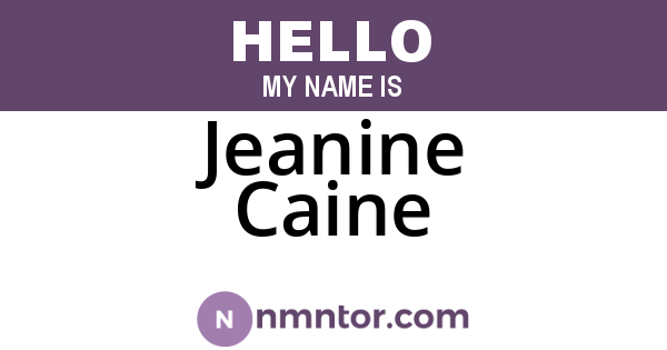 Jeanine Caine