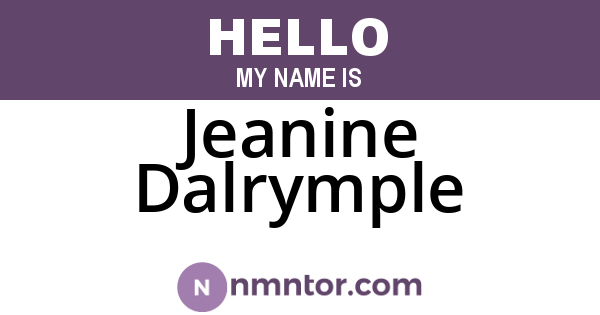 Jeanine Dalrymple