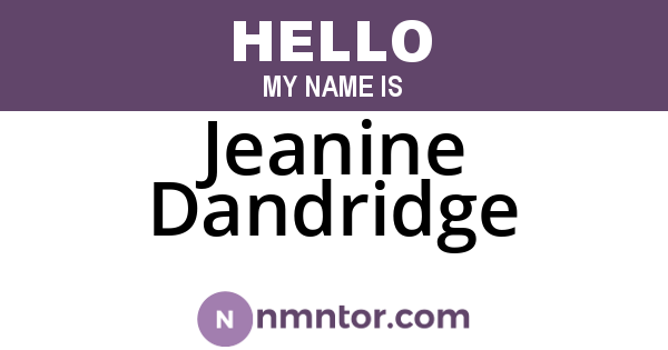 Jeanine Dandridge