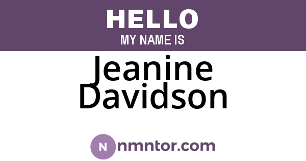 Jeanine Davidson