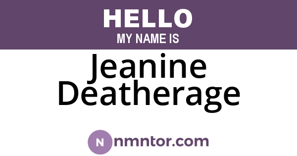 Jeanine Deatherage