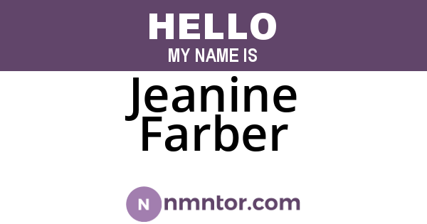 Jeanine Farber