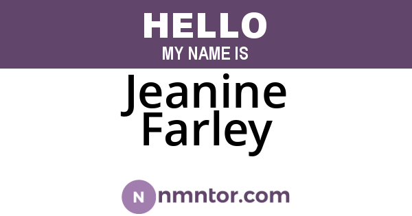 Jeanine Farley