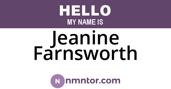 Jeanine Farnsworth