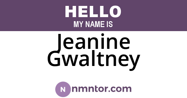 Jeanine Gwaltney