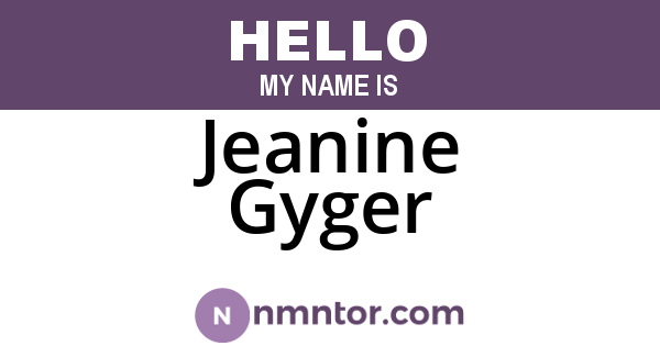 Jeanine Gyger
