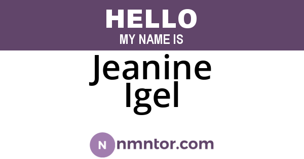 Jeanine Igel