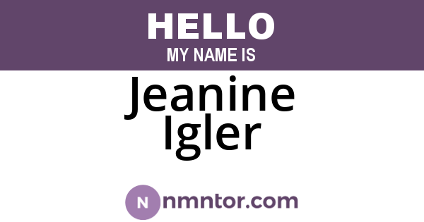 Jeanine Igler