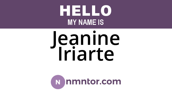 Jeanine Iriarte