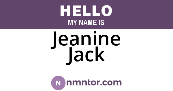 Jeanine Jack