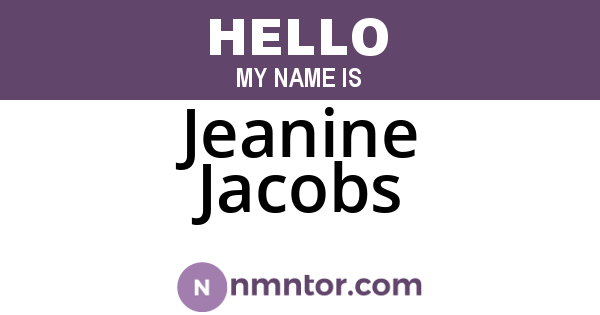 Jeanine Jacobs