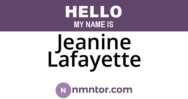 Jeanine Lafayette