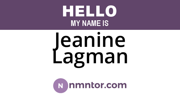 Jeanine Lagman