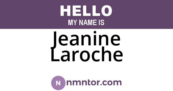 Jeanine Laroche