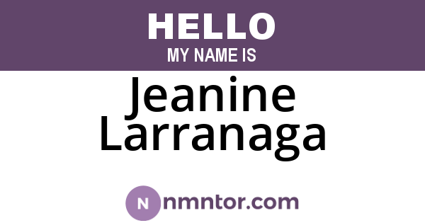 Jeanine Larranaga