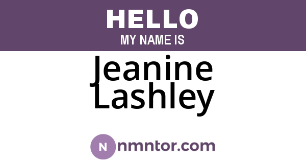 Jeanine Lashley