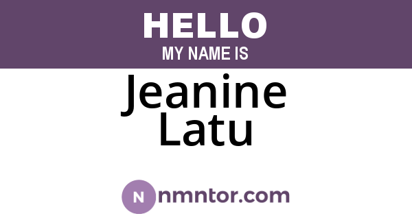 Jeanine Latu