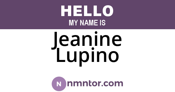 Jeanine Lupino