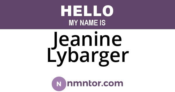 Jeanine Lybarger