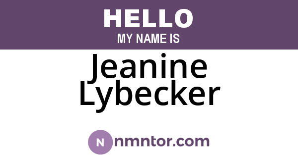 Jeanine Lybecker