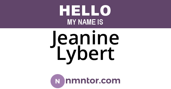 Jeanine Lybert