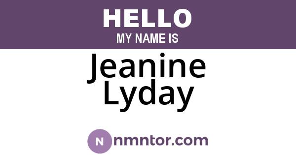 Jeanine Lyday