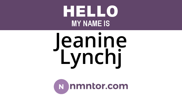 Jeanine Lynchj