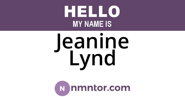 Jeanine Lynd