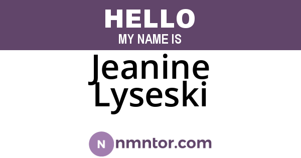 Jeanine Lyseski