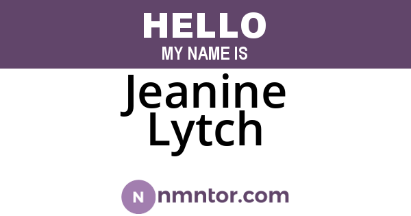 Jeanine Lytch
