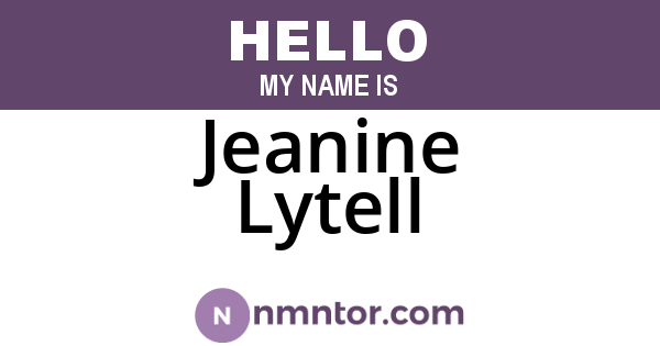 Jeanine Lytell
