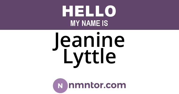 Jeanine Lyttle
