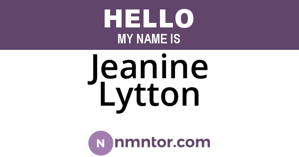 Jeanine Lytton
