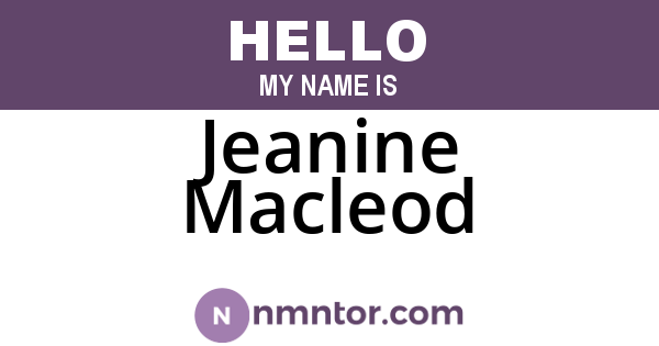Jeanine Macleod