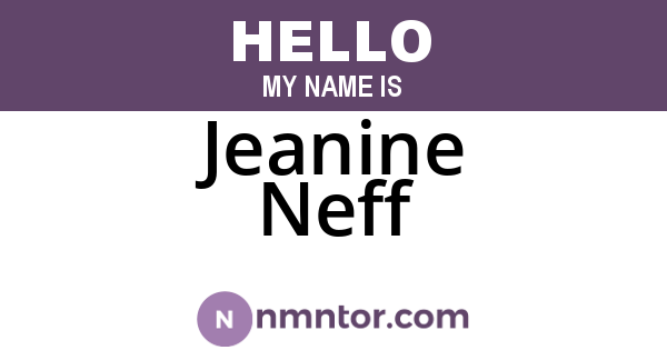 Jeanine Neff