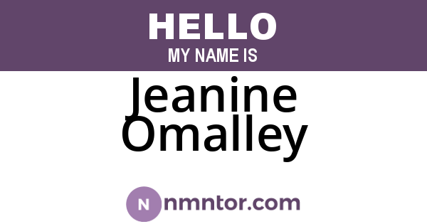 Jeanine Omalley