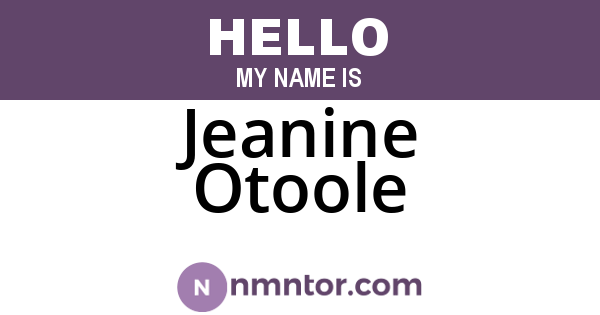 Jeanine Otoole