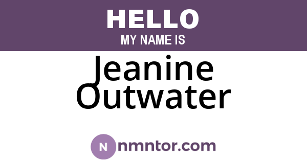 Jeanine Outwater