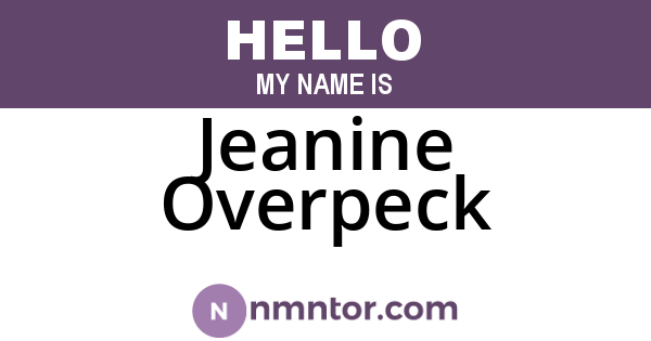 Jeanine Overpeck