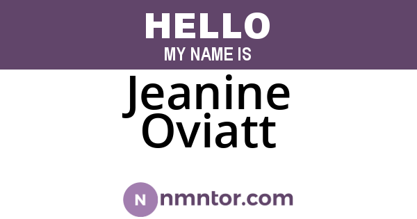 Jeanine Oviatt