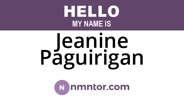 Jeanine Paguirigan