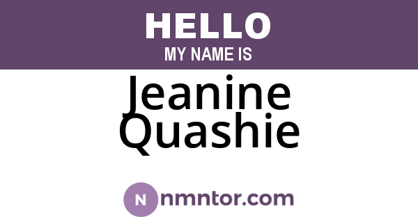 Jeanine Quashie