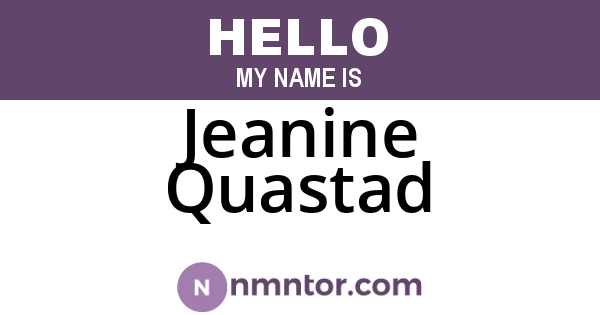 Jeanine Quastad