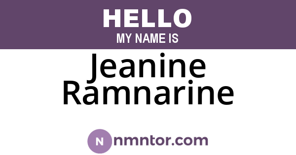 Jeanine Ramnarine