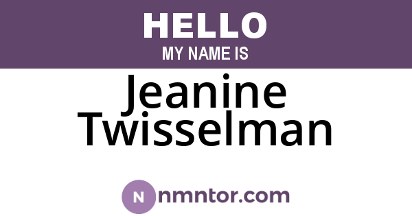 Jeanine Twisselman