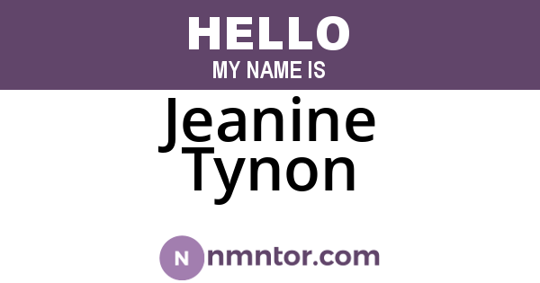 Jeanine Tynon