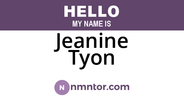 Jeanine Tyon