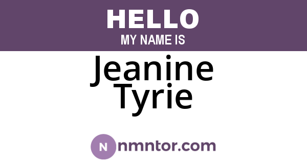 Jeanine Tyrie