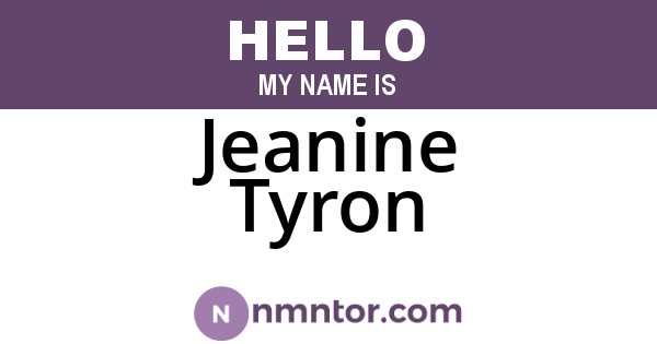 Jeanine Tyron